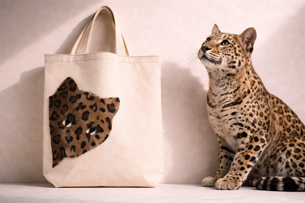 Tote bag contour leopard